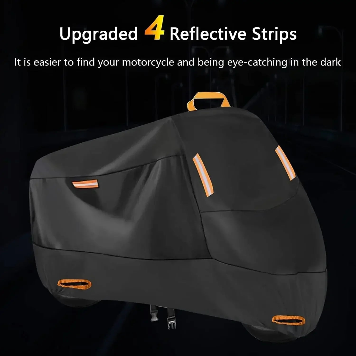Motorcycle Cover Outdoor Waterproof Motorcycle Tarpaulin Thickened Polyester UV Protective Cover for Motorcycle Scooters