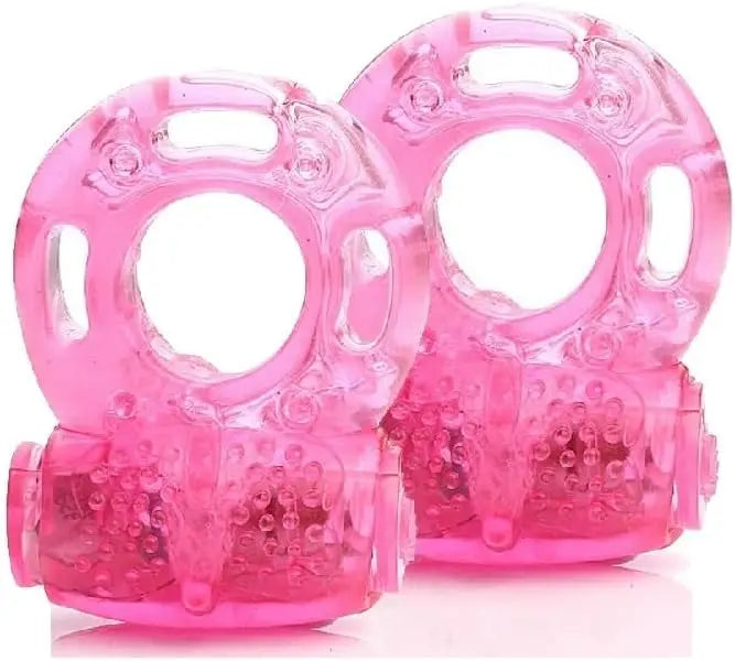 Vibrating Silicone Cock Ring with Clitoral Stimulator (10 Pack)