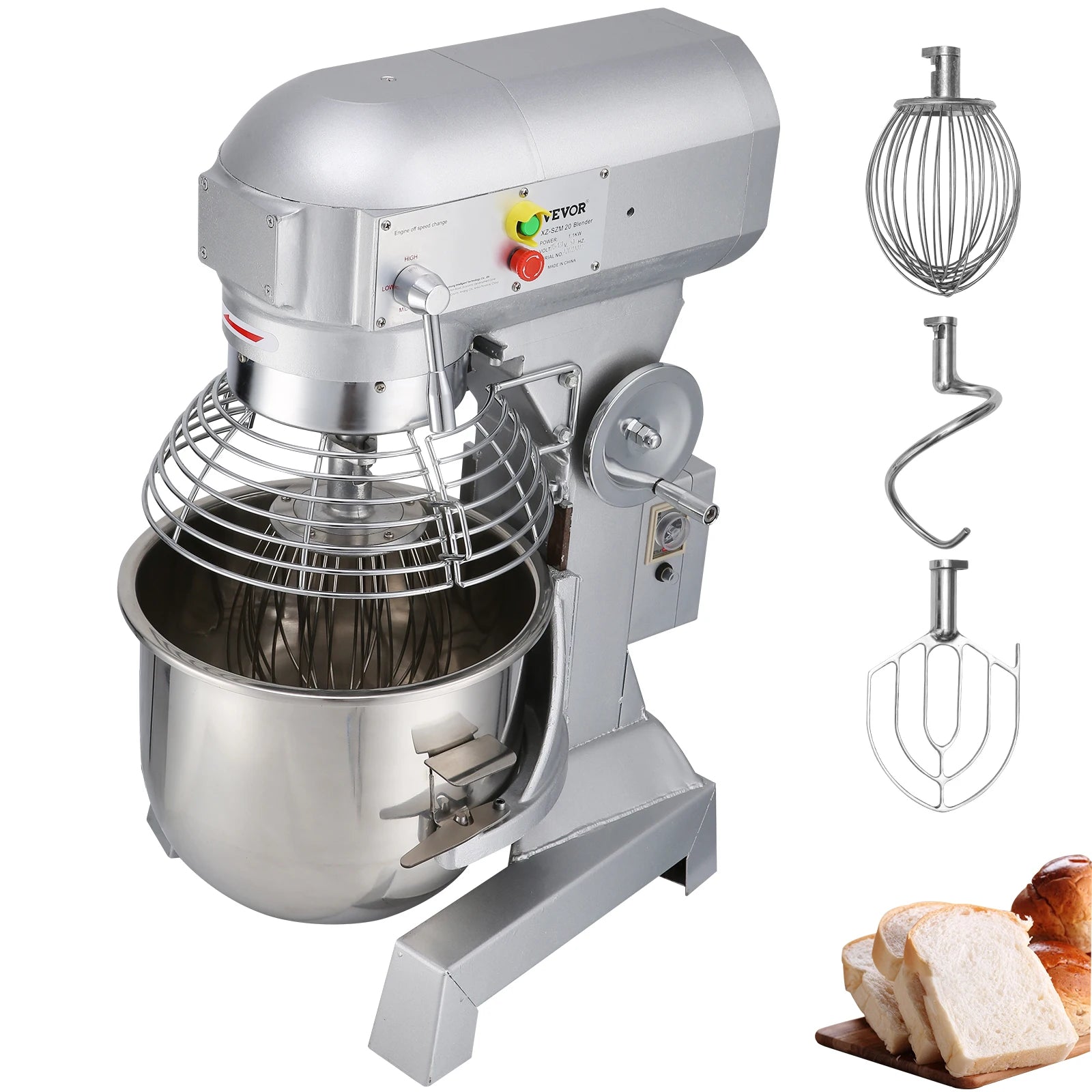 Kommmerciel dejblander 10–30L rustfrit stål standmixer
