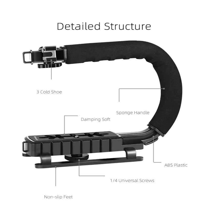 Handheld Camera Support - U-Shaped Grip