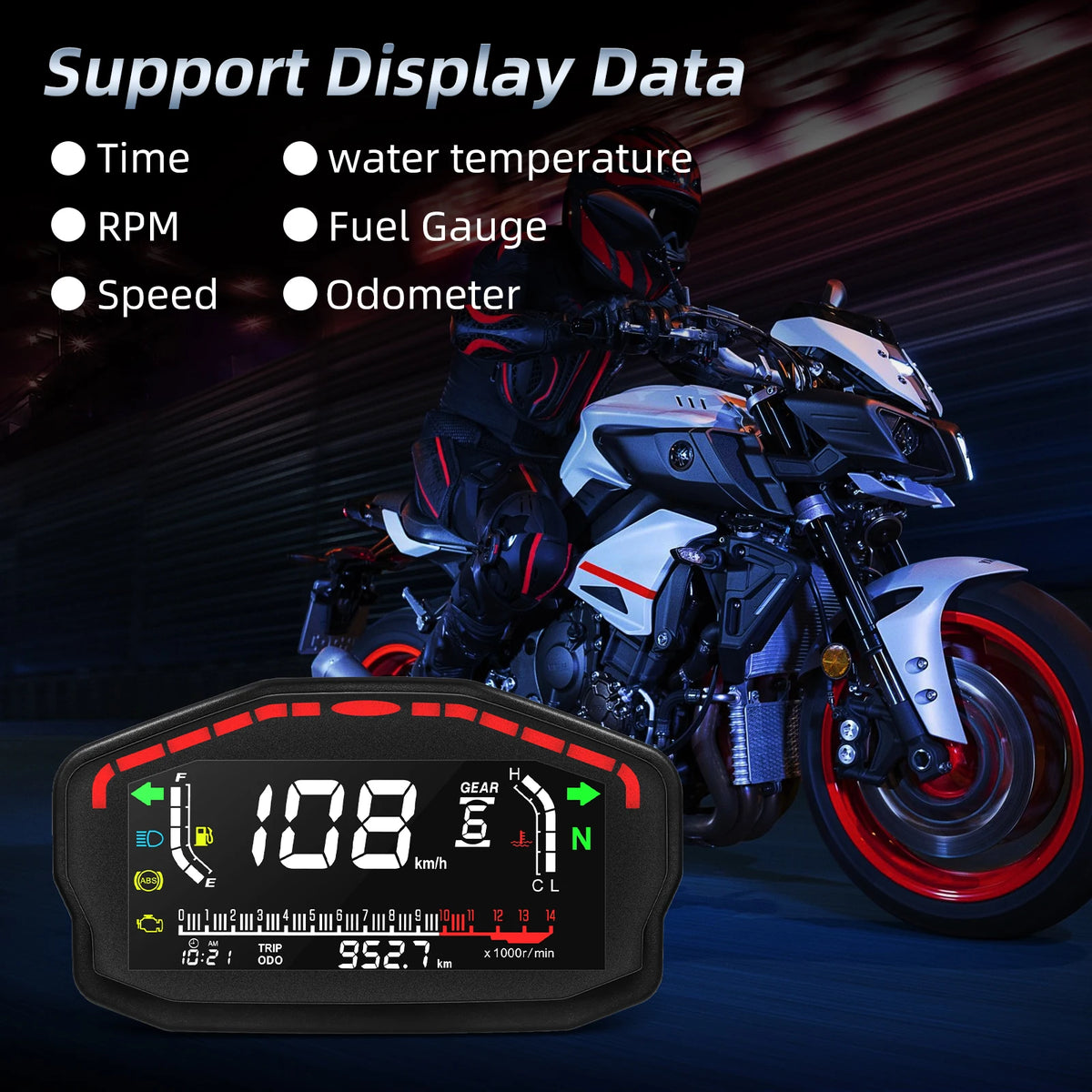 Opzioni di strumento digitale e staffa di montaggio per moto