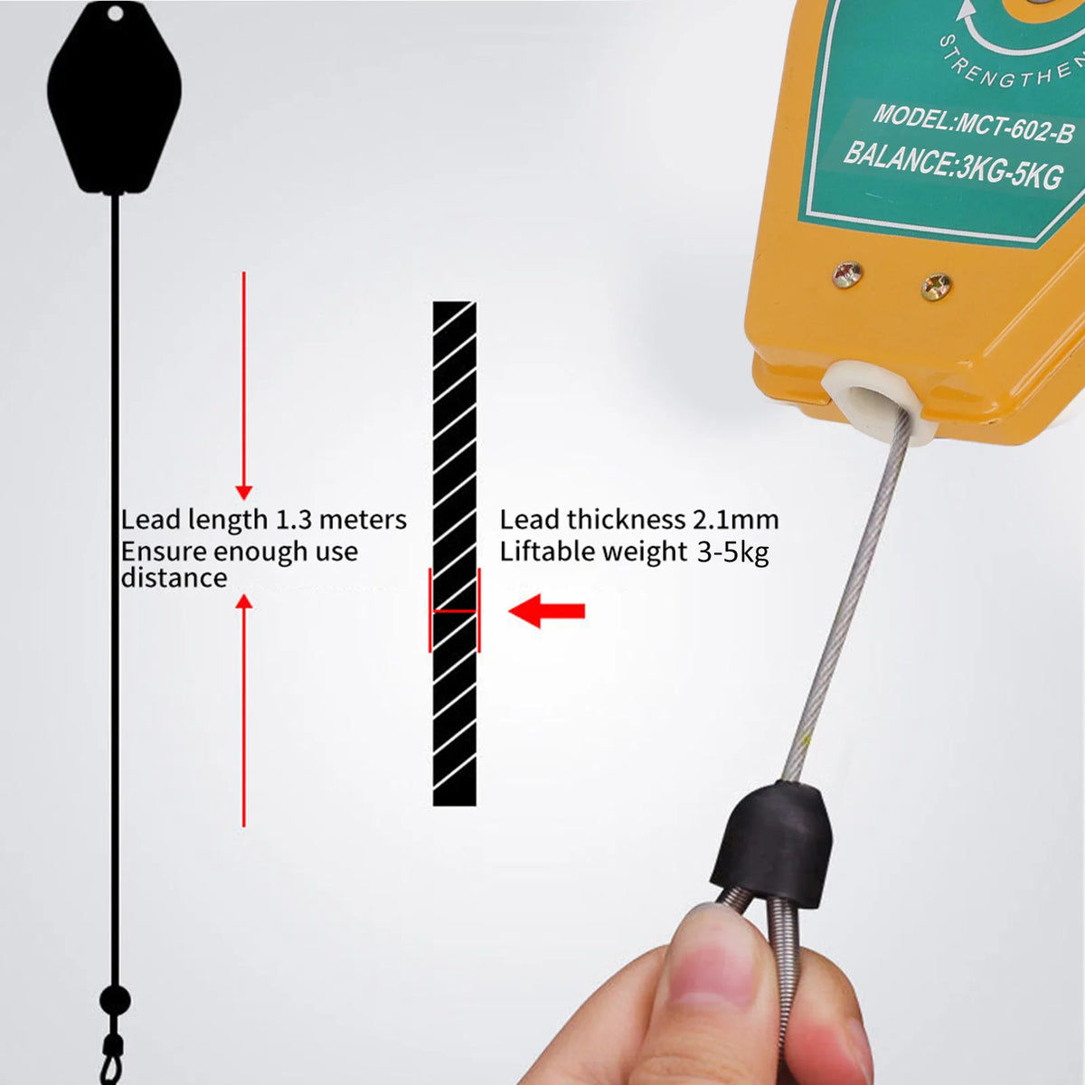 Balansor mecanic cu arc retractabil - 3-5 kg