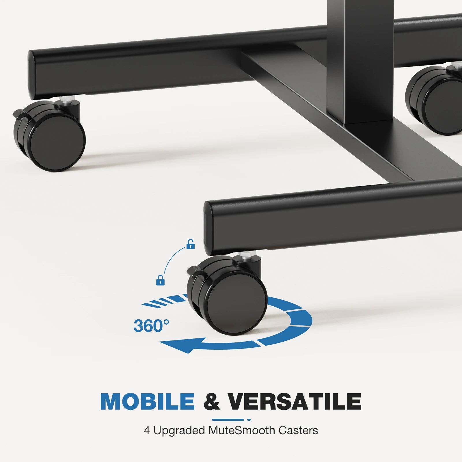 Adjustable Mobile Standing Desk Laptop Table with Wheels