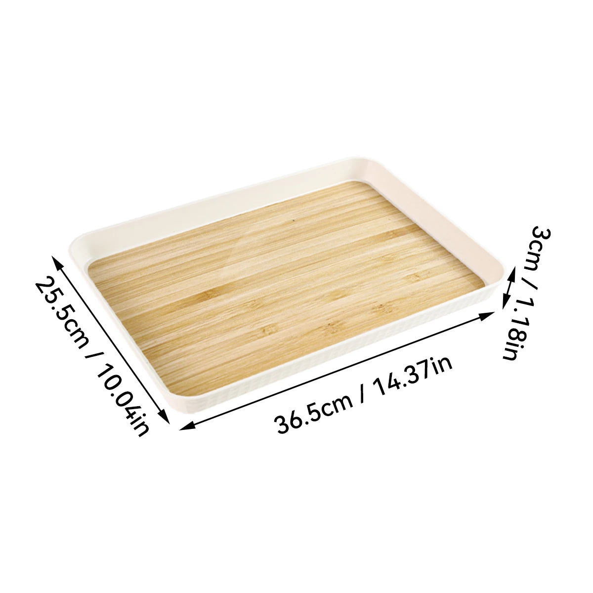 Rectangular Reusable Serving and Storage Tray for Food