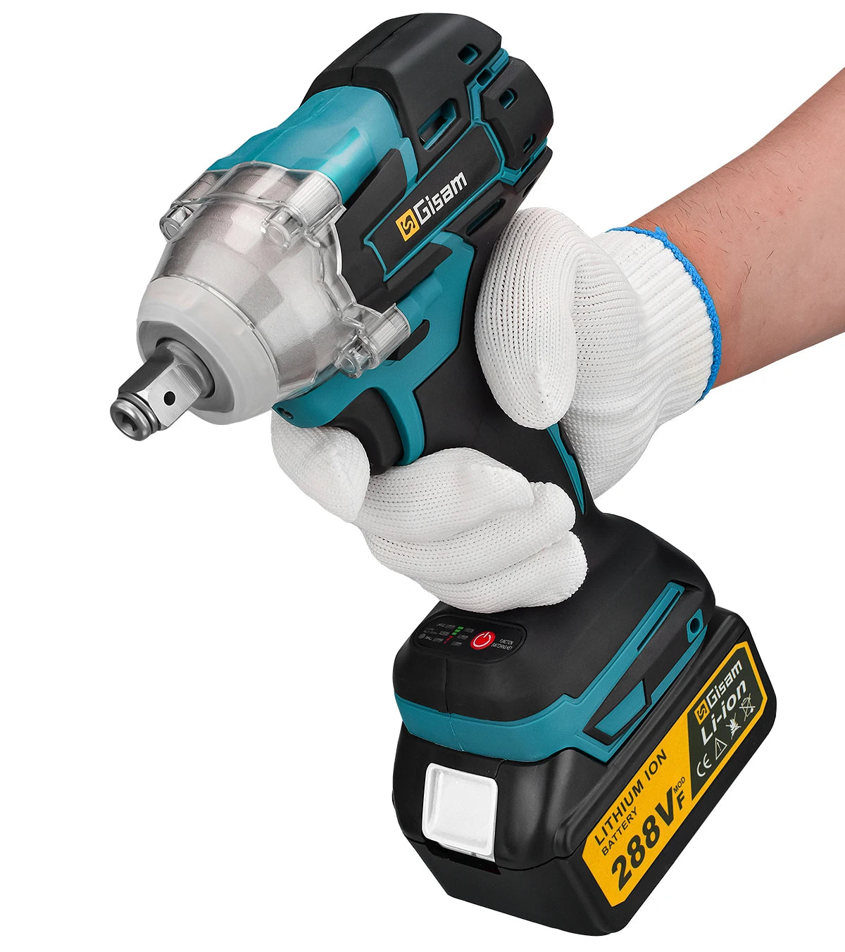 Gisam 520N.M Brushless Electric Impact Wrench for Makita 18V
