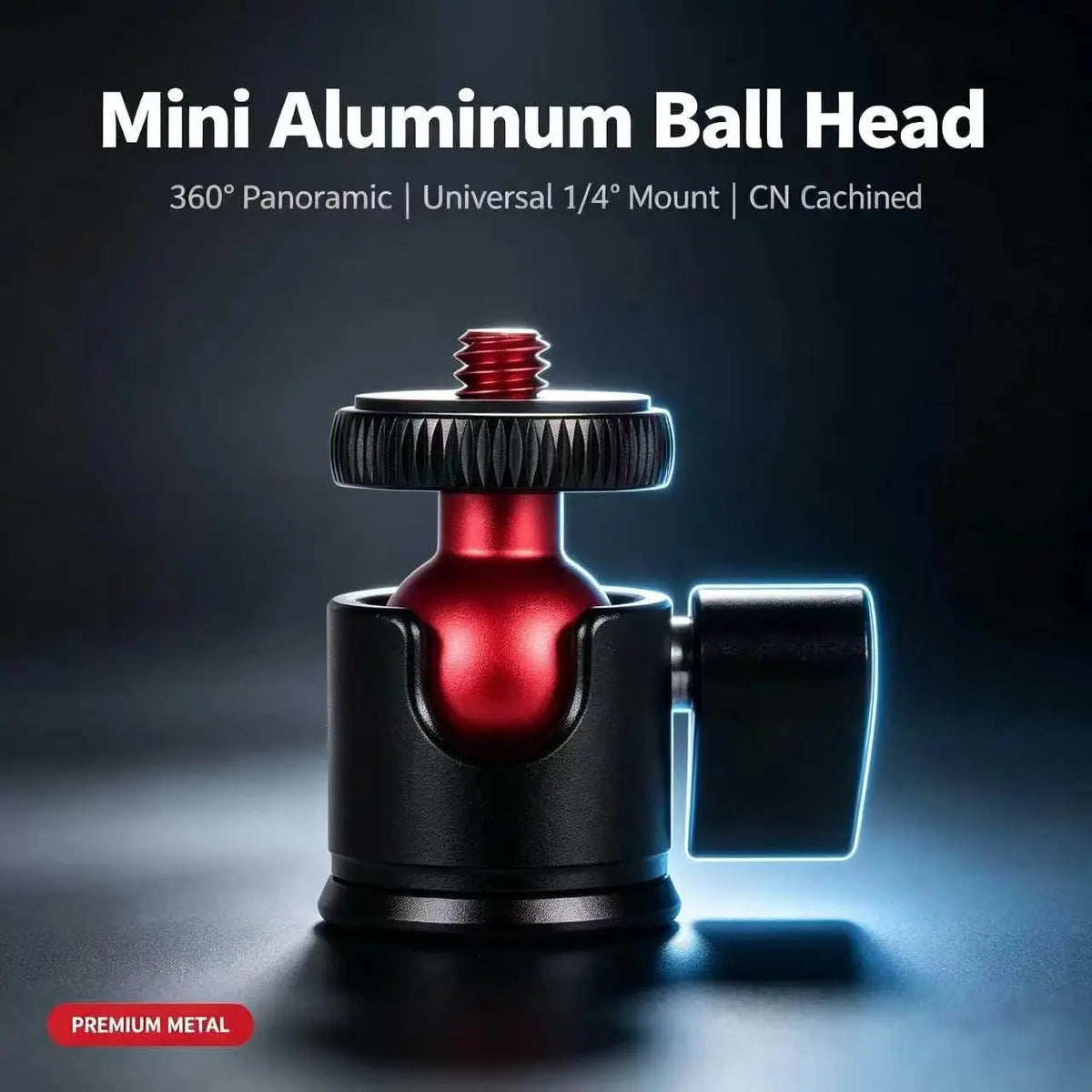 Compact Tripod Ball Head with U-Shaped Slot