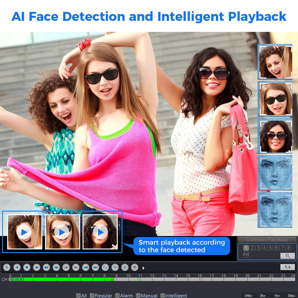 Hiseeu 4K 8MP 5MP POE IP Camera Outdoor H.265 Onvif CCTV Color Night Vision Home Security Camera XMEye Pro