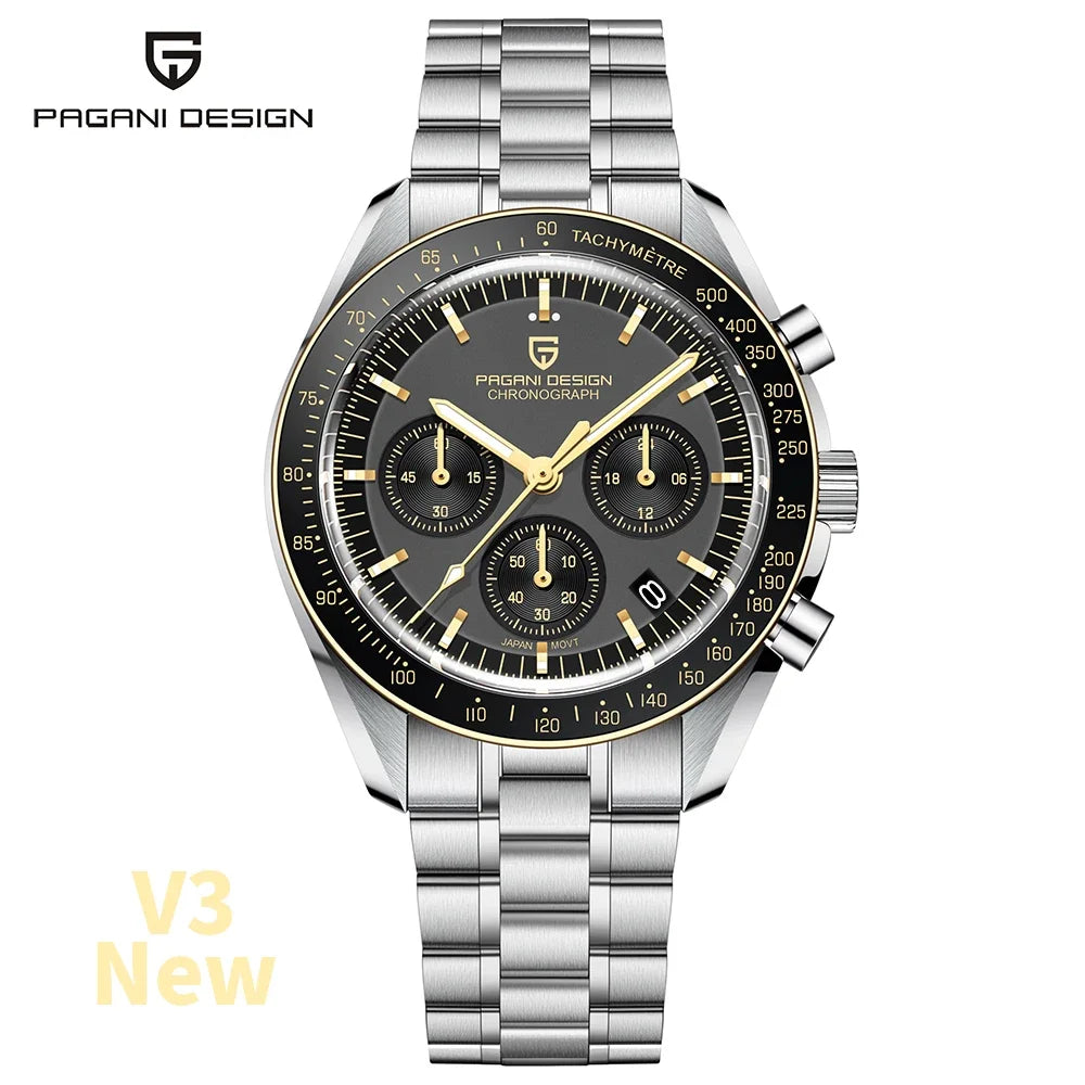 Pagani Design PD-1701 Moon Chronograph Quartz Watch 100M