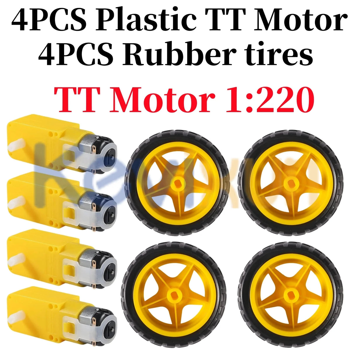 TT Gear Motor and Wheel Kit for DIY Robots