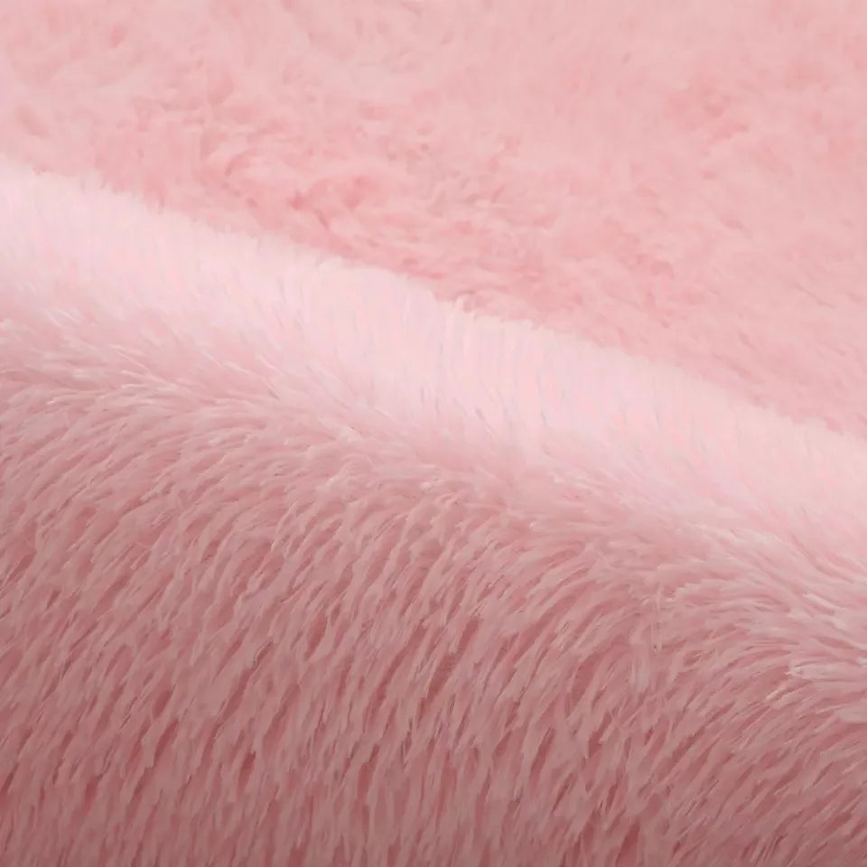 White Fluffy Hall Carpet Modern Living Room Bedroom Home Decor Large Mats Thickened Non-Slip Girl Children's Room Pink Furry Rug