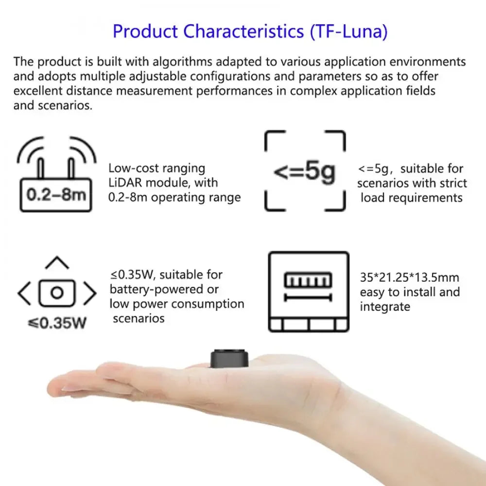 TF-Luna LiDAR Distance Sensor Kit
