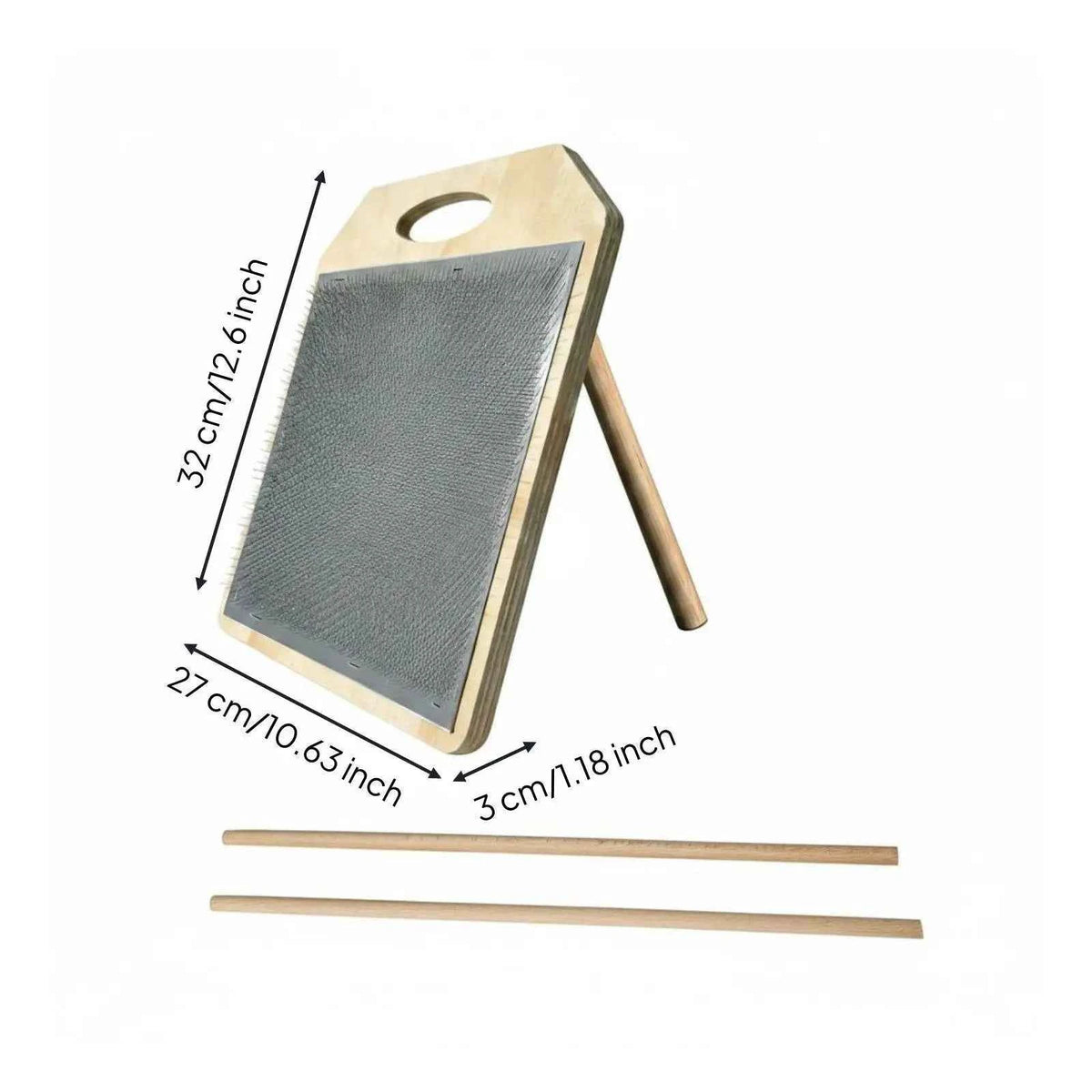 Wooden Wool Blending Board — Stand and Brush Options