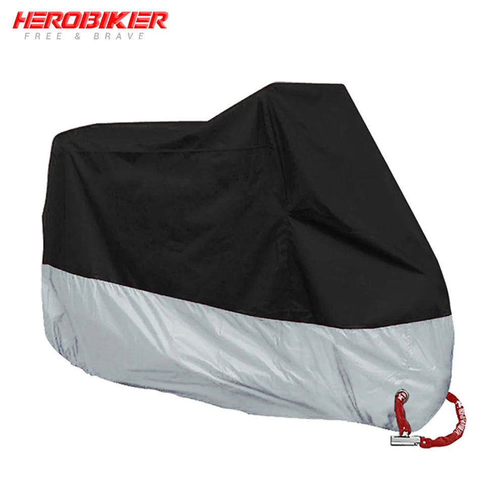 Motorcycle Cover Waterproof Moto Rain Cover Dustproof UV Protective Outdoor Indoor Motocross Scooter Motorbike Cover All Season