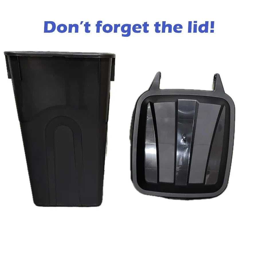2 Pack 45 Gallon Wheeled Garbage Cans with Attached Lid