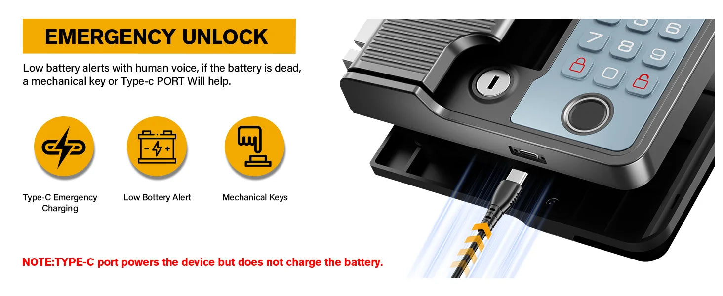 Smart RV Door Lock with Fingerprint, Keypad Remote & Weatherproof Metal