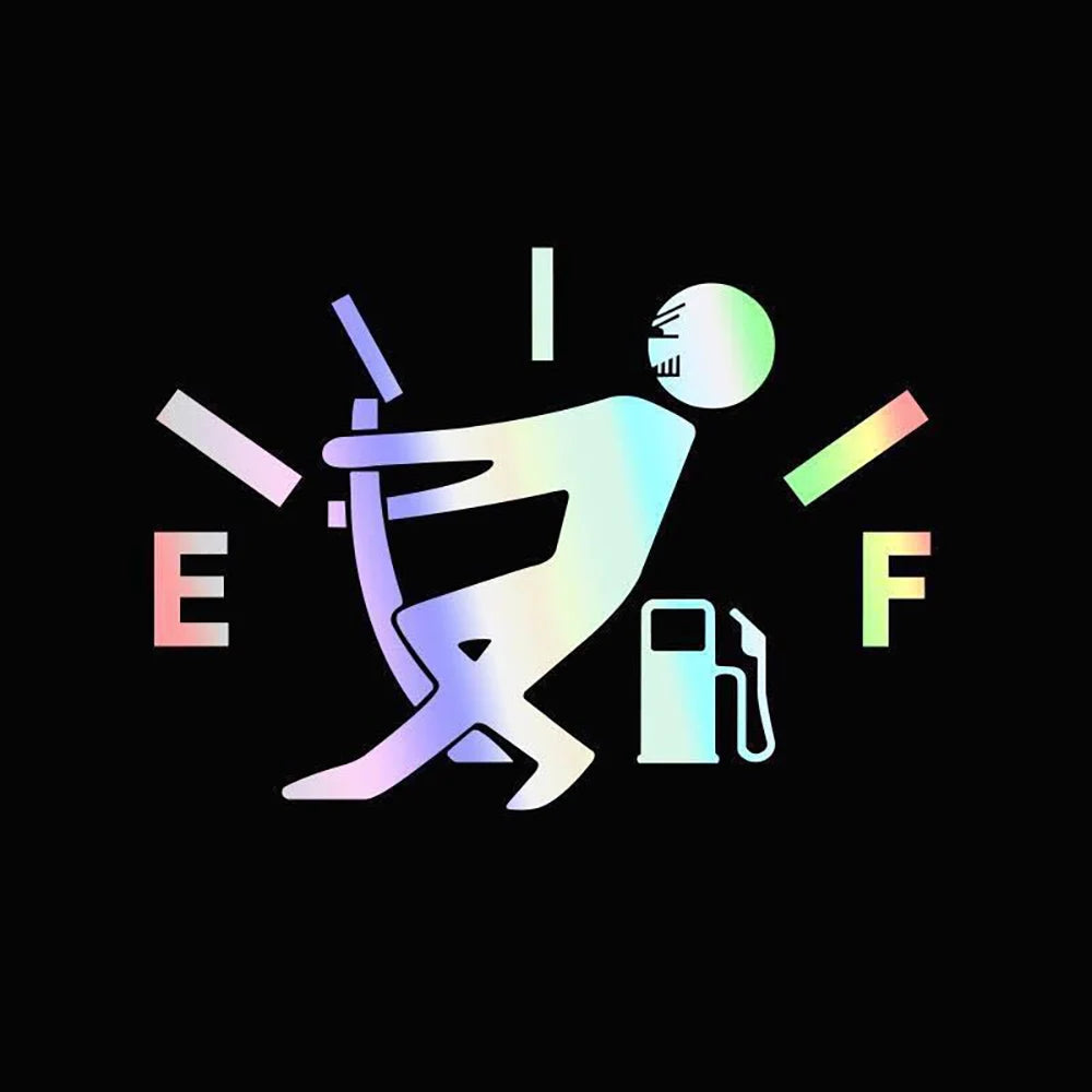 1PCS Car Pull Fuel Tank Stickers Funny Car Waterproof Stickers Pull Fuel Consumption Decal for Car Exterior Accessorie