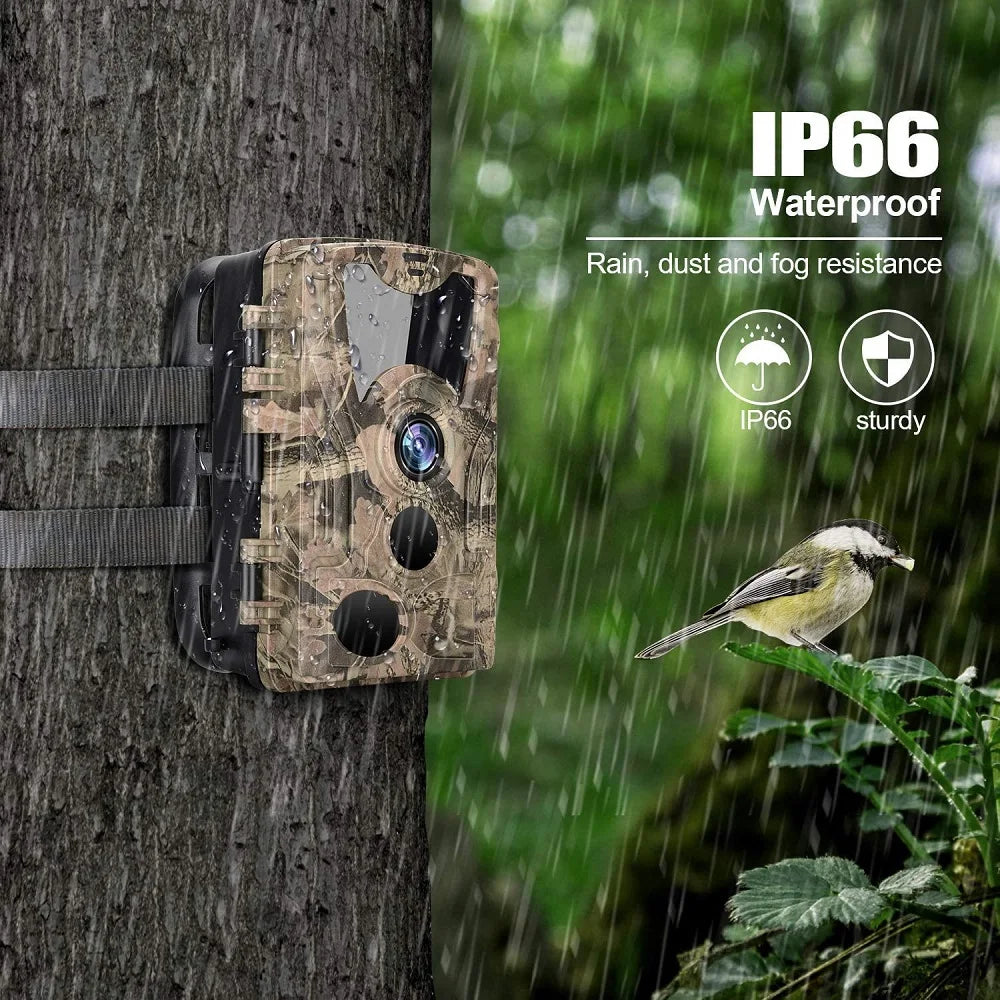 20MP 1080P Trail Camera with Night Vision and IP66 Waterproof
