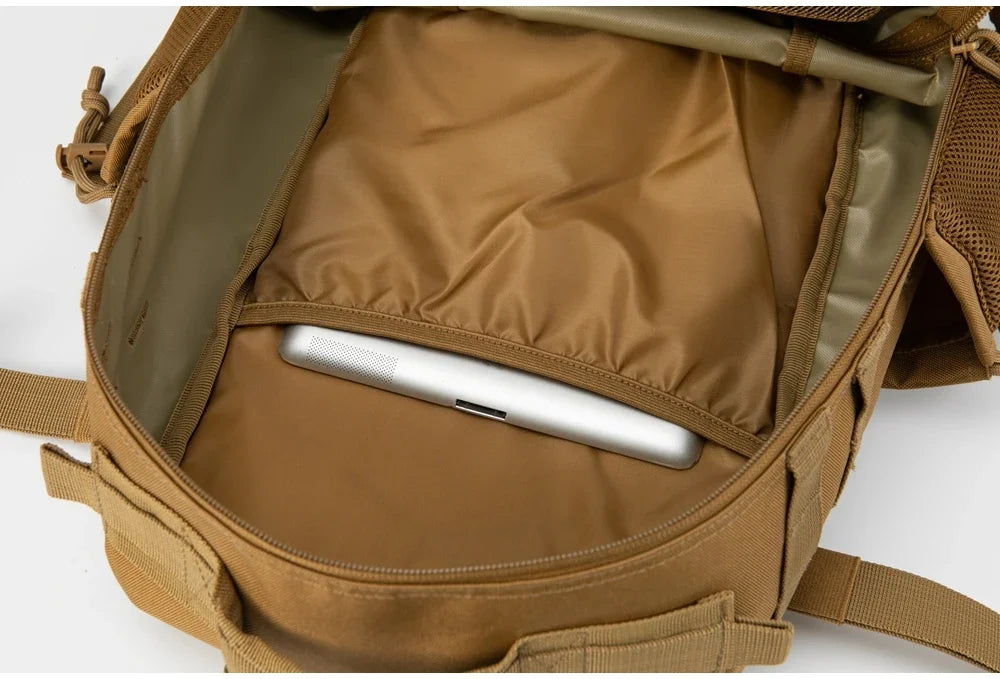 25L/45L Tactical Backpack for Men and Women Outdoor Survival Bug Out Bag Small School Rucksack Hking with Bottle Holder