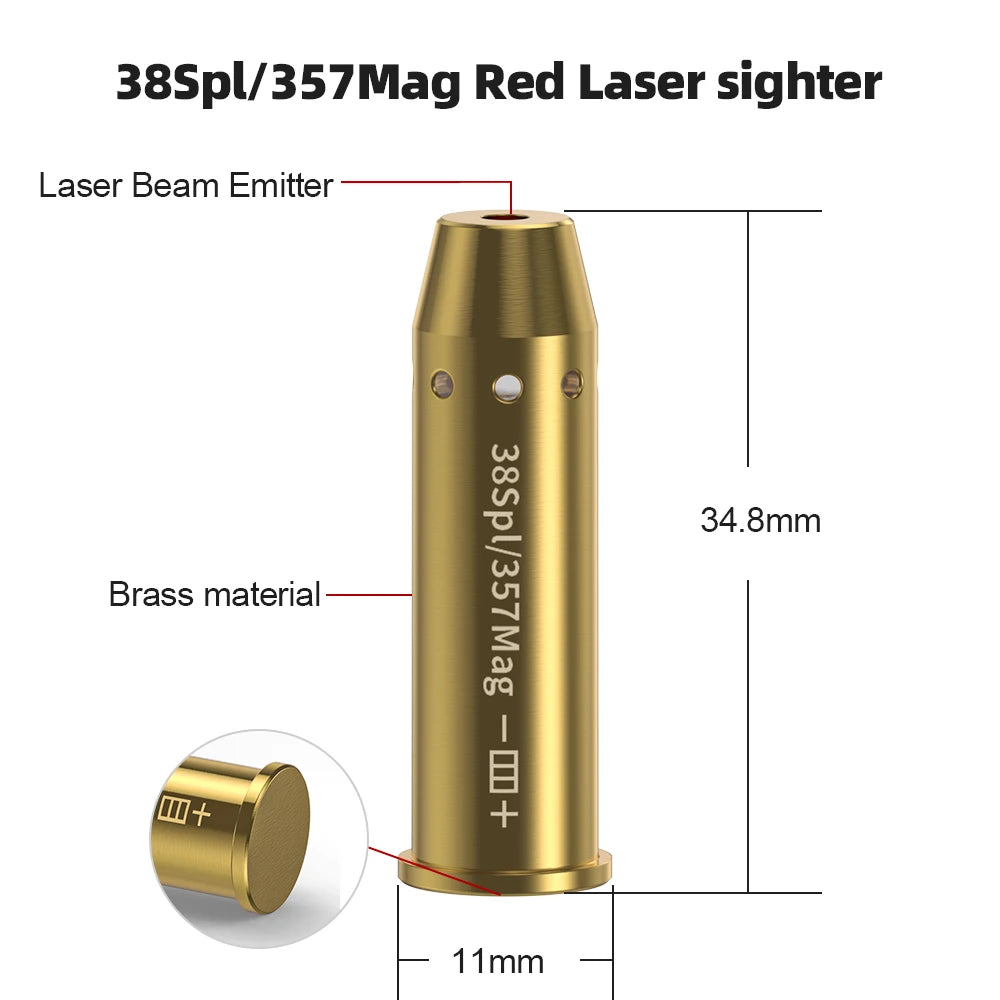 Ferramenta de Calibração de Laser Vermelho 38Spl/357Mag