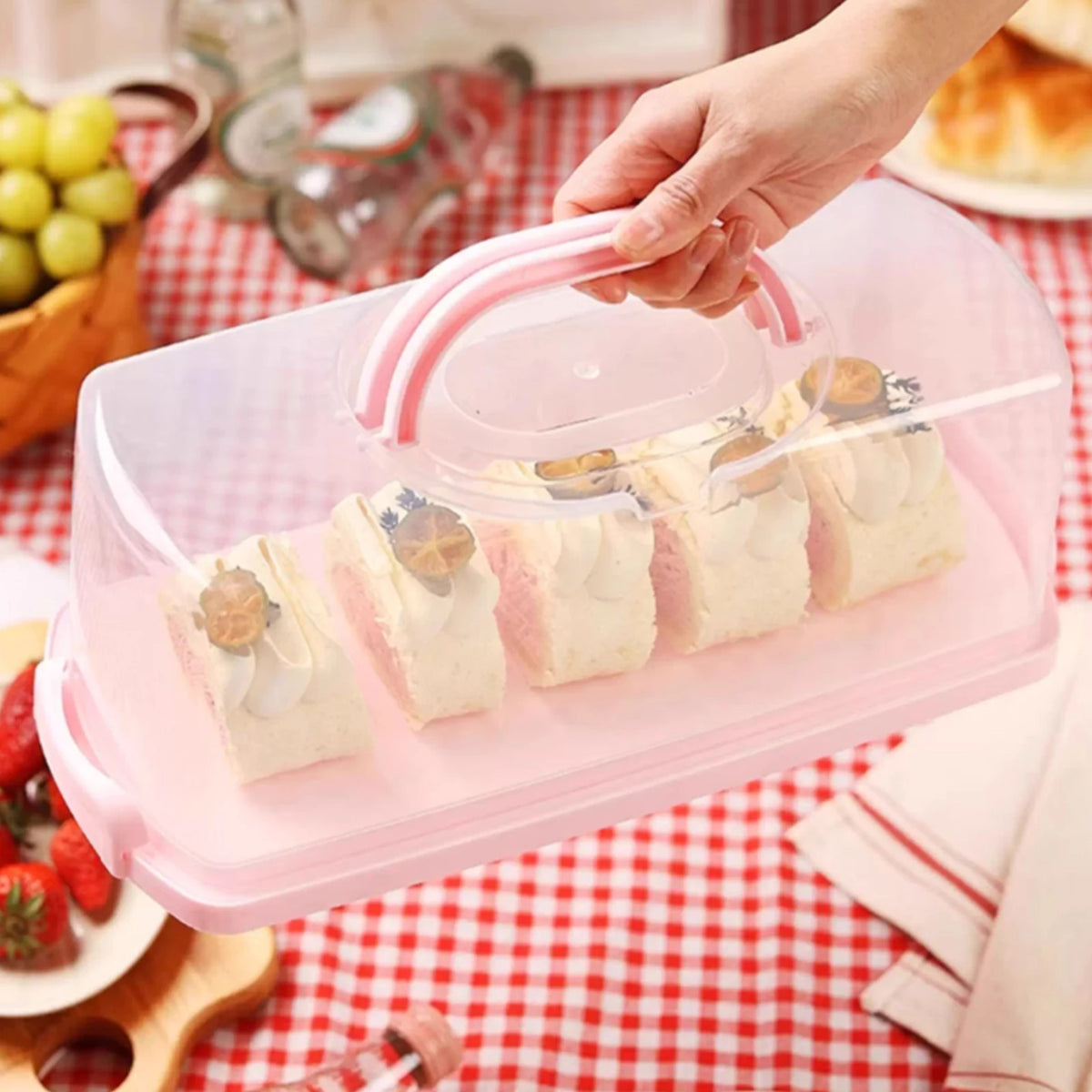Loaf and Cake Carrier with Clear Lid