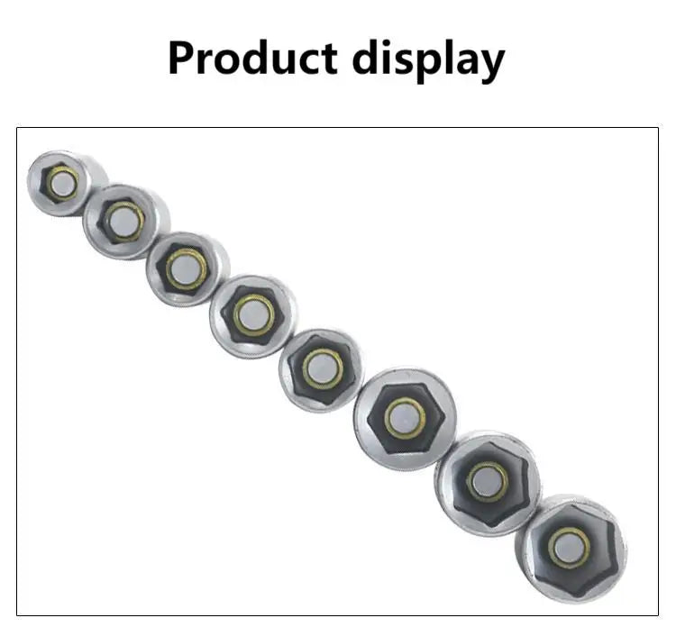 6-13mm Impact Socket Set Magnetic Nut Screwdriver 48mm Drill Bit Set 1/4” Hex Socket Adapter Bolt Drivers Socket Kit Hand Tools