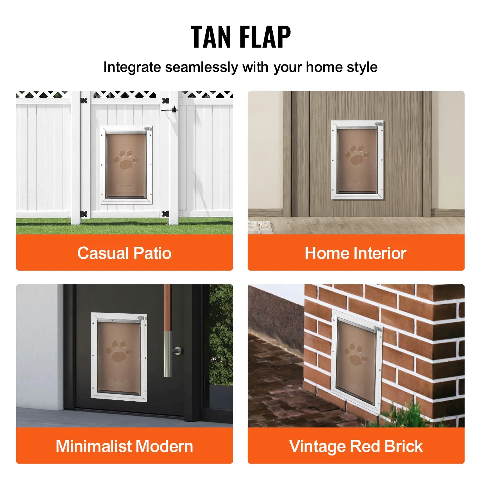 Magnetic Pet Door Replacement Flap Weatherproof PVC Dog Door Insert