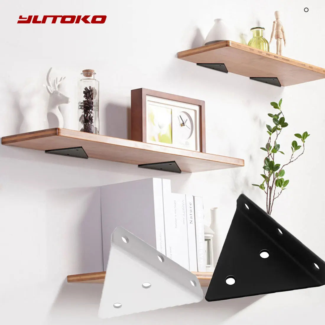 Concealed-Style Shelf Bracket, 8.5/14/17cm