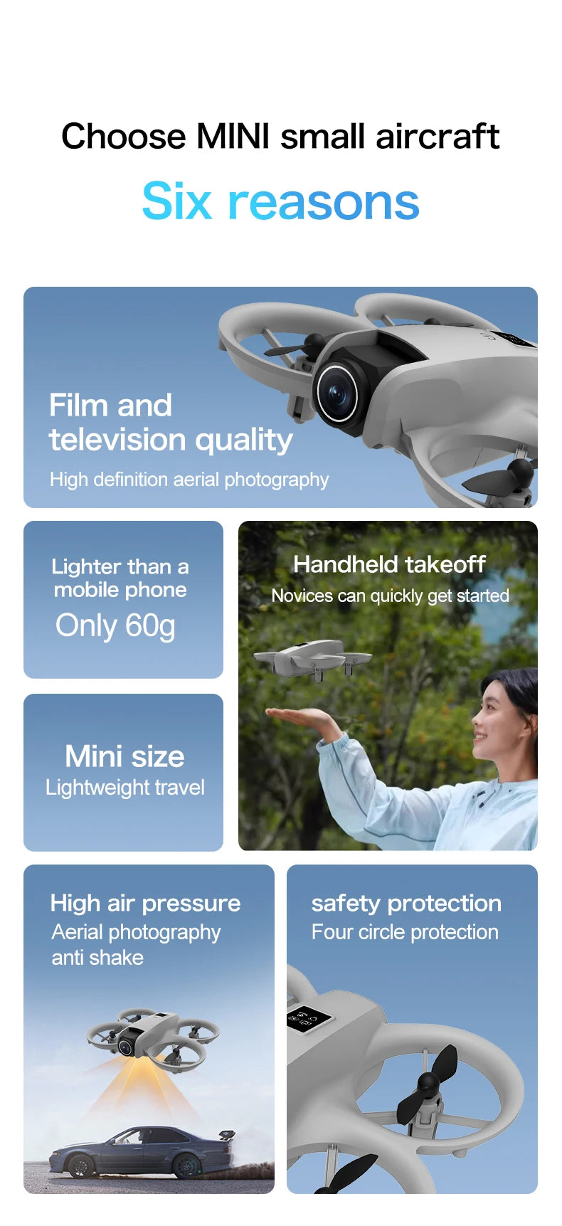 Міні дрон з подвійною камерою, уникненням перешкод та FPV