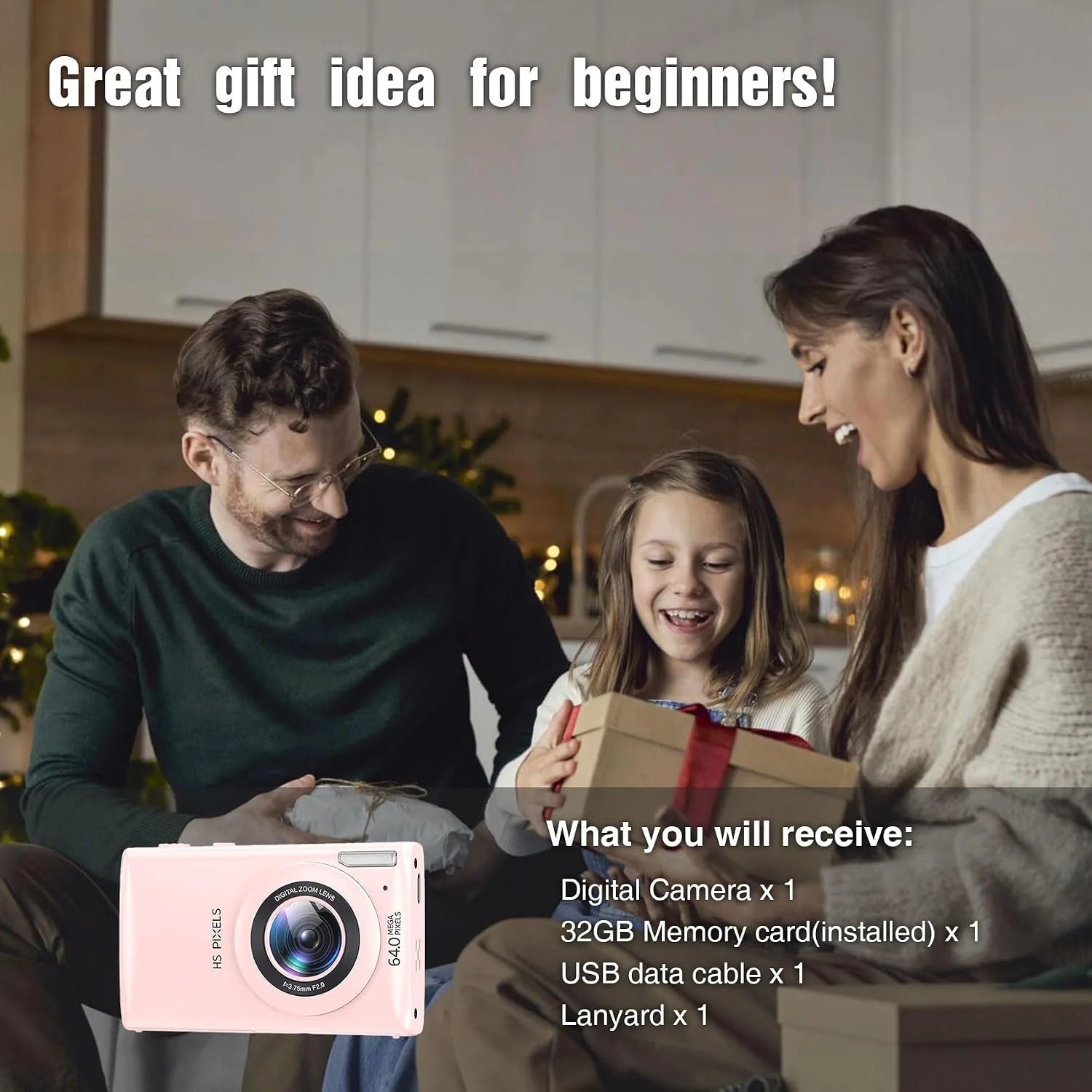KOMERY 4K 64MP Digital Camera with 18X Zoom and Autofocus