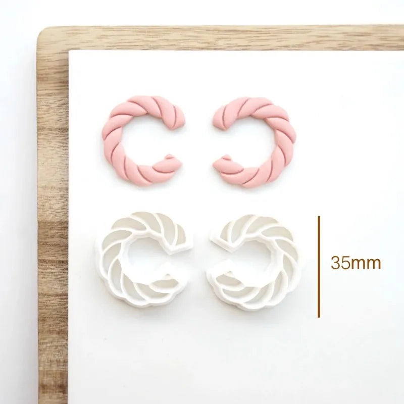 Polymeer klei cutters — Twist & Braids vormopties