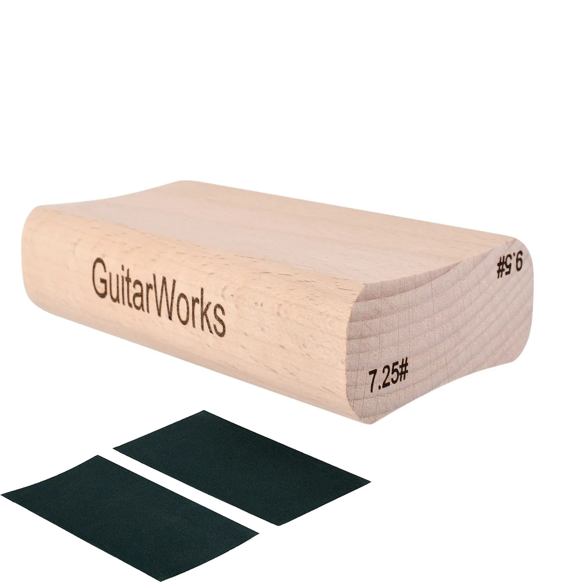 Dual-Radius Guitar Sanding Block & Sandpaper Options