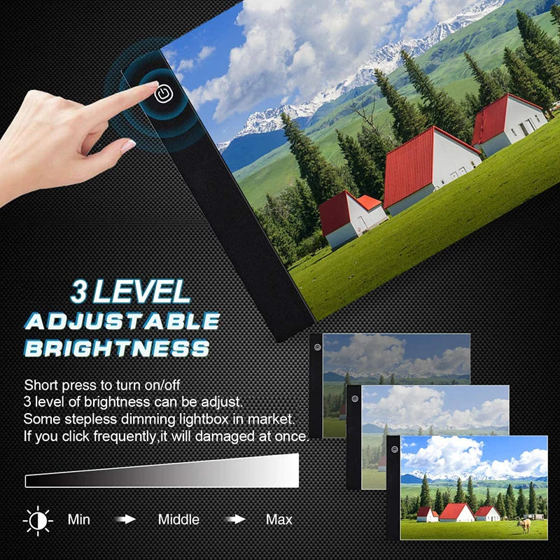 Piastra da tracing USB LED — Opzioni A3/A4/A5