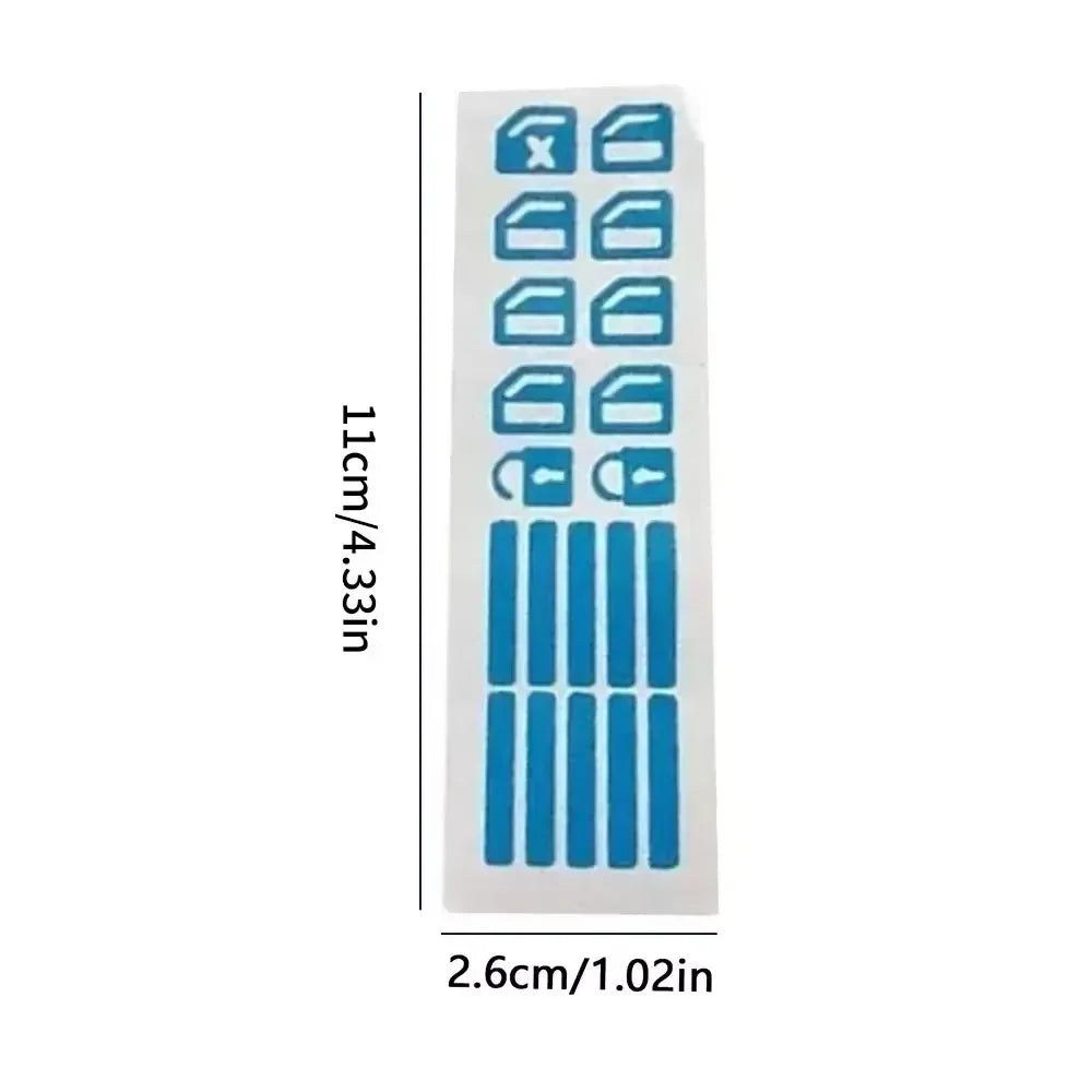 18-Piece Luminous Car Window Button Sticker Set