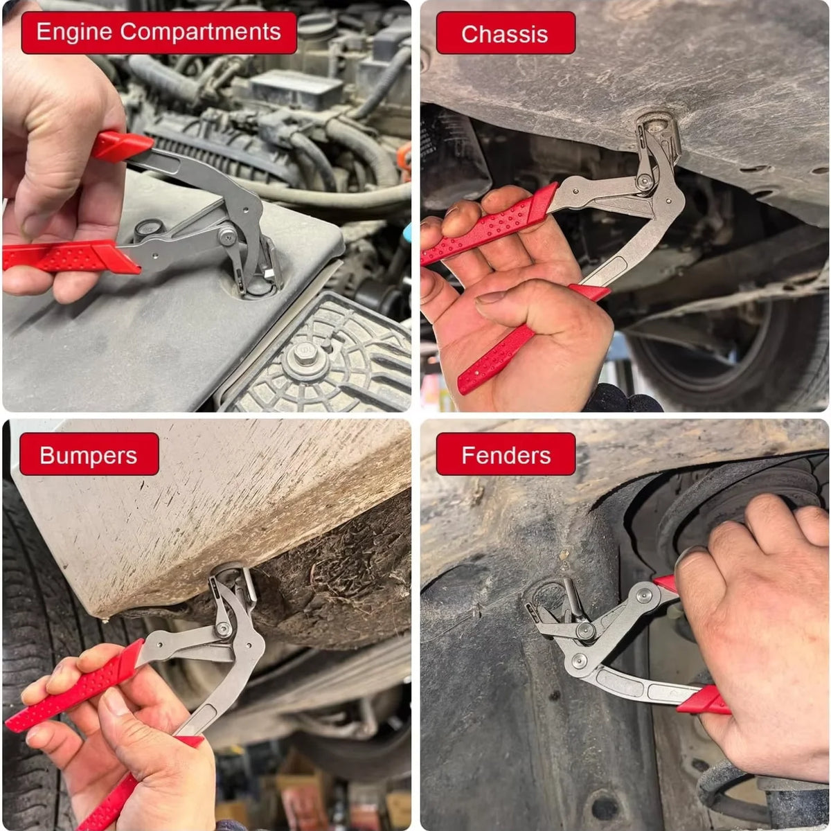 Alicates con resorte para retirar clips de molduras de automóviles