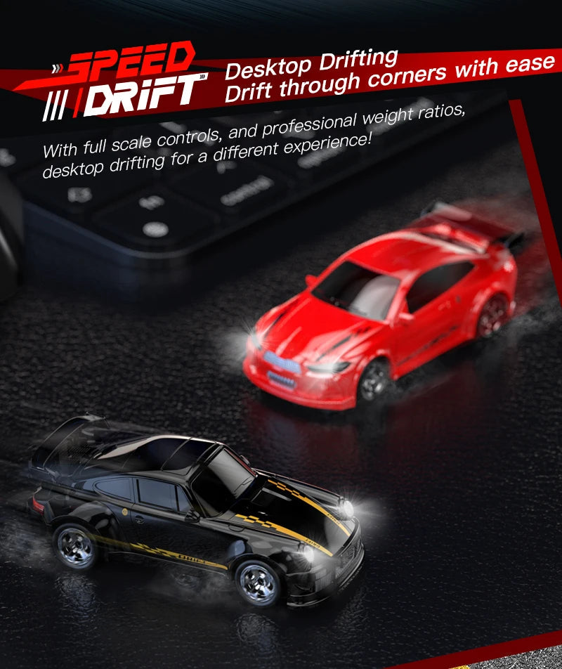 1/64 2.4G High speed Drift Rc Car 4WD Remote Control Car Four Wheel Drive Radio Controlled Mini GTR Racing Model Boy Toy Gift
