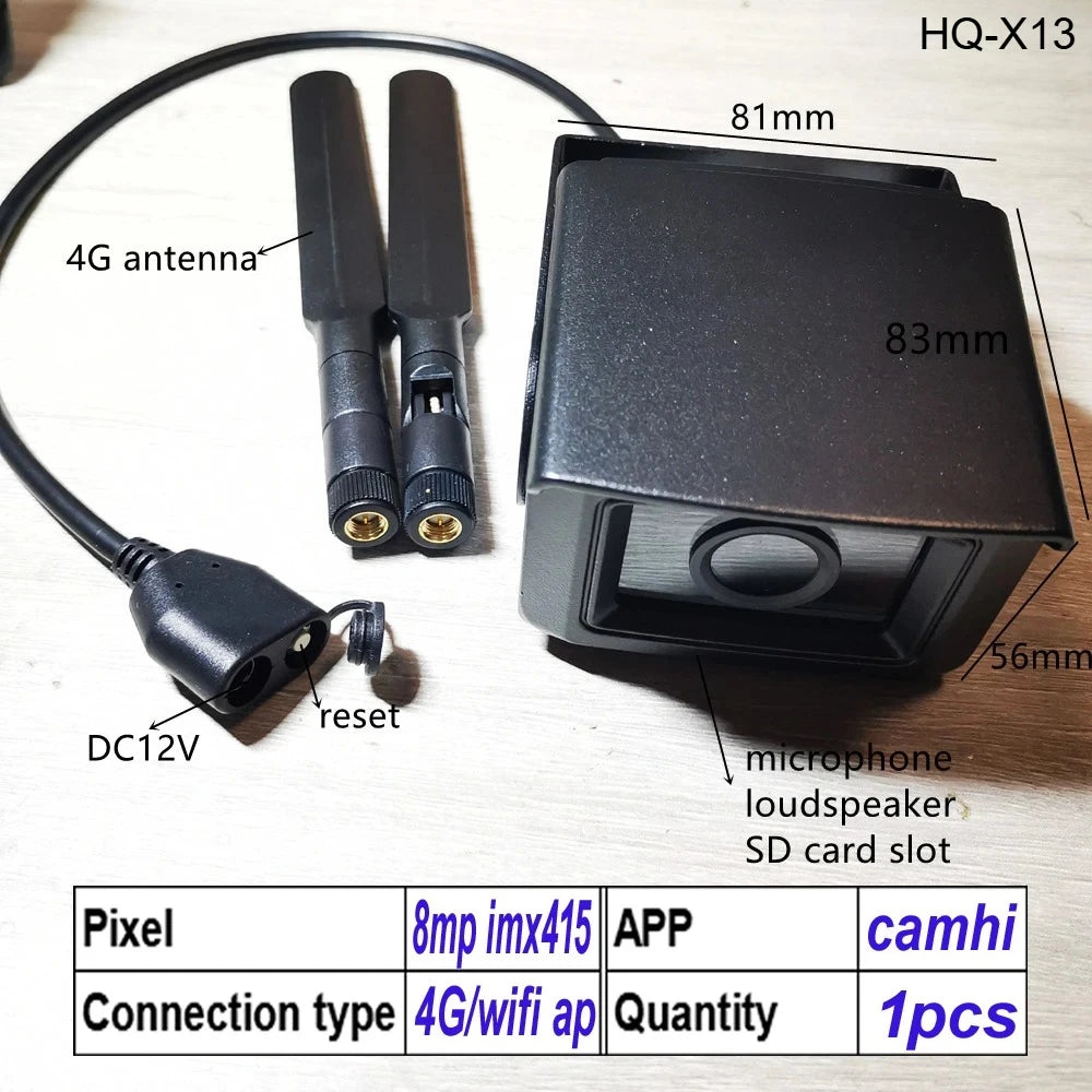 Caméra de sécurité extérieure étanche 4G avec carte SIM