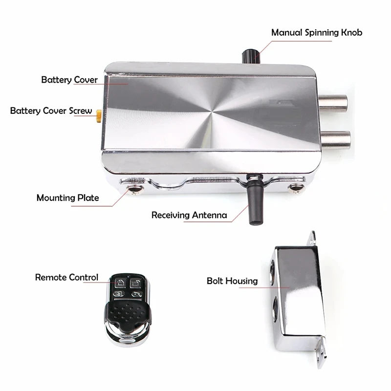 Tuya/TTlock Remote Control Door Lock Bluetooth Wireless Smart Lock Deadbolt Lock Electronic Keyless Invisible Lock