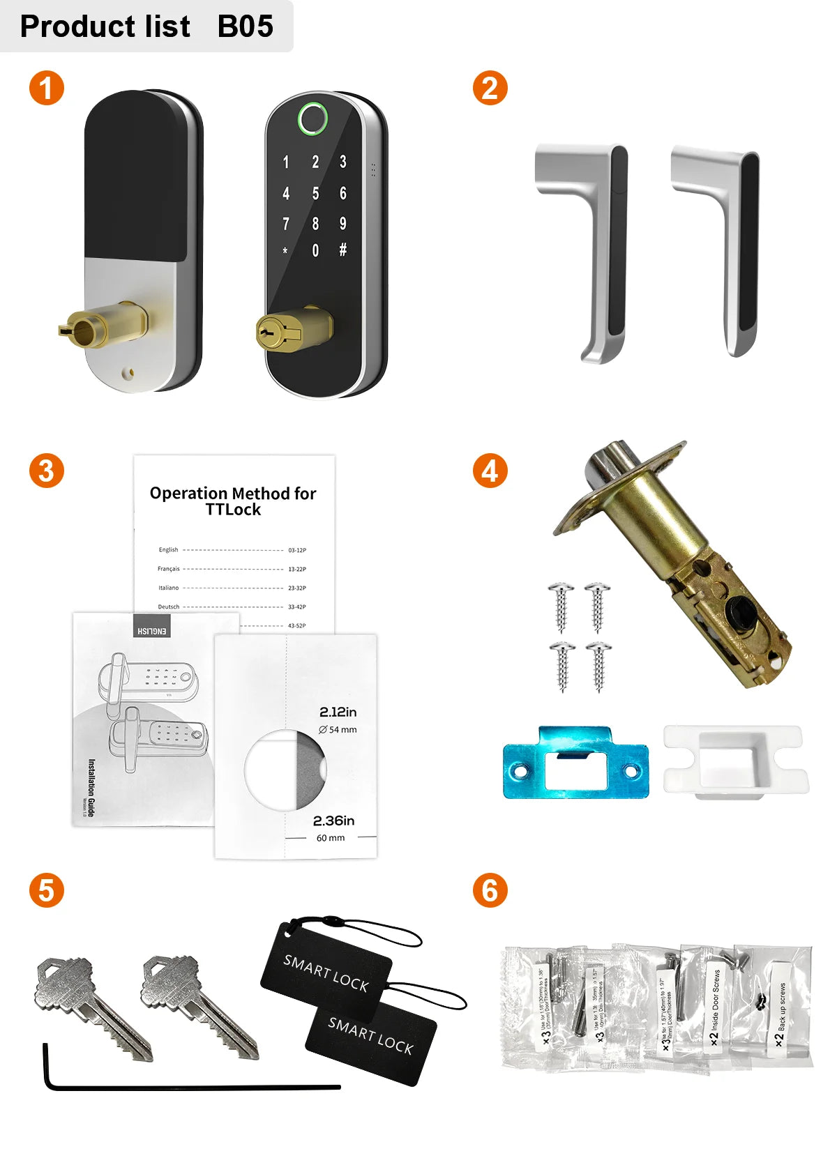B05 Fingerprint and Keypad Door Lock