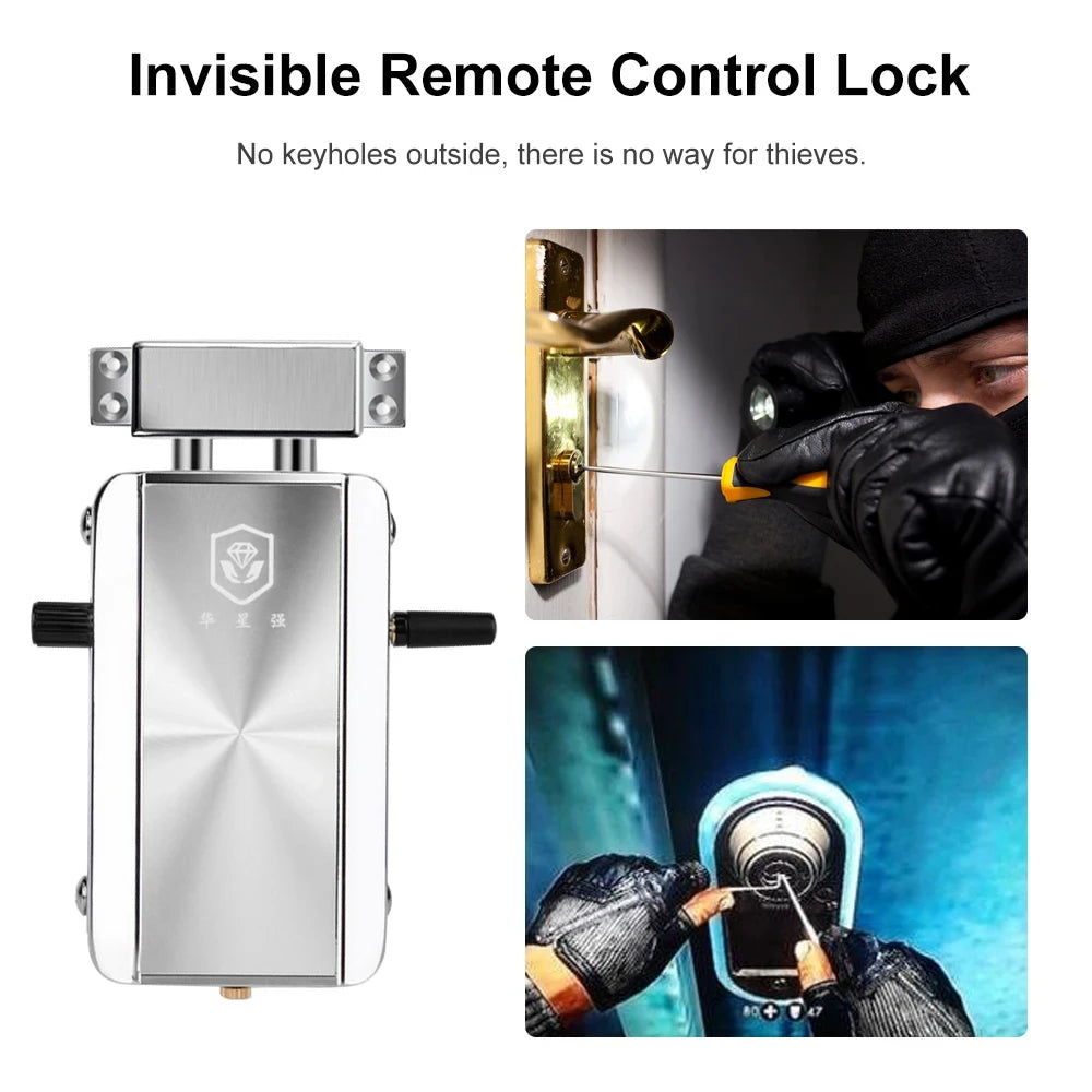 Tuya/TTlock Remote Control Door Lock Bluetooth Wireless Smart Lock Deadbolt Lock Electronic Keyless Invisible Lock