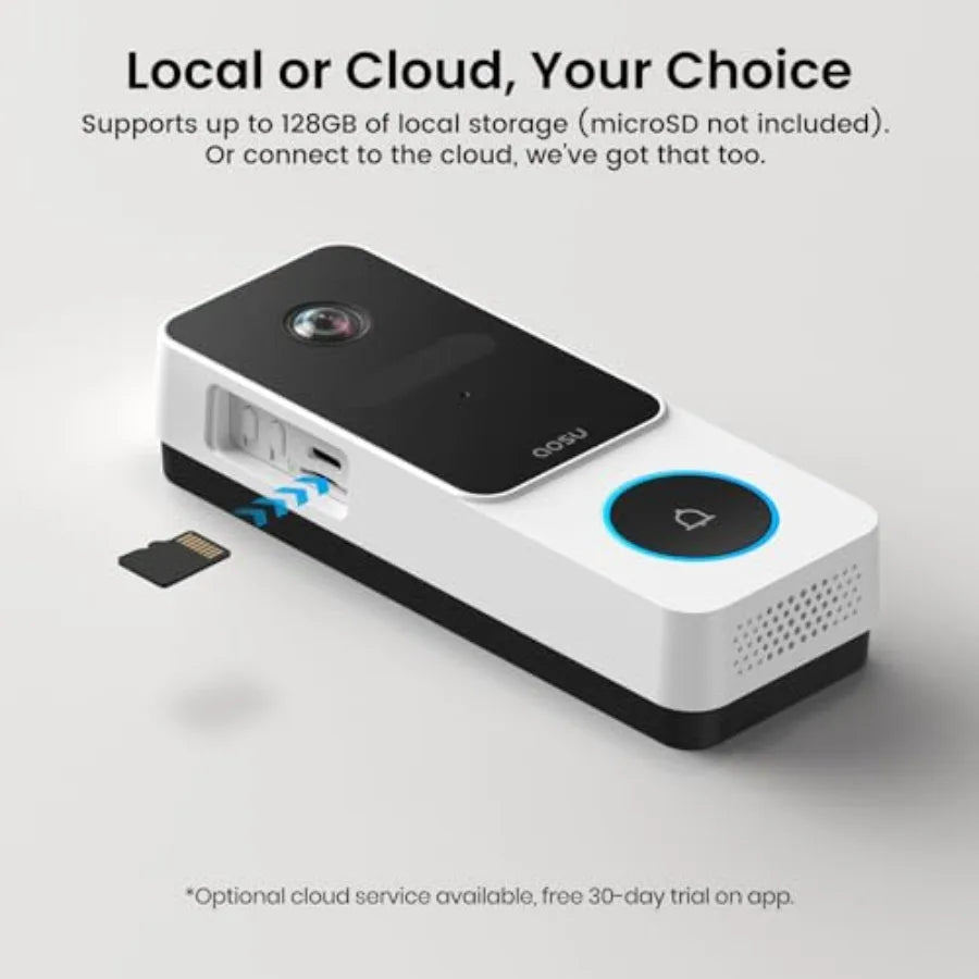 Wireless Doorbell Camera with 170° Wide View and Parcel Awareness