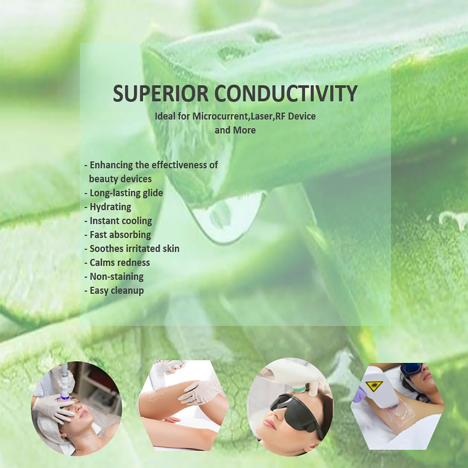 2.5L Clear Conductive Gel for Ultrasound and Beauty Devices