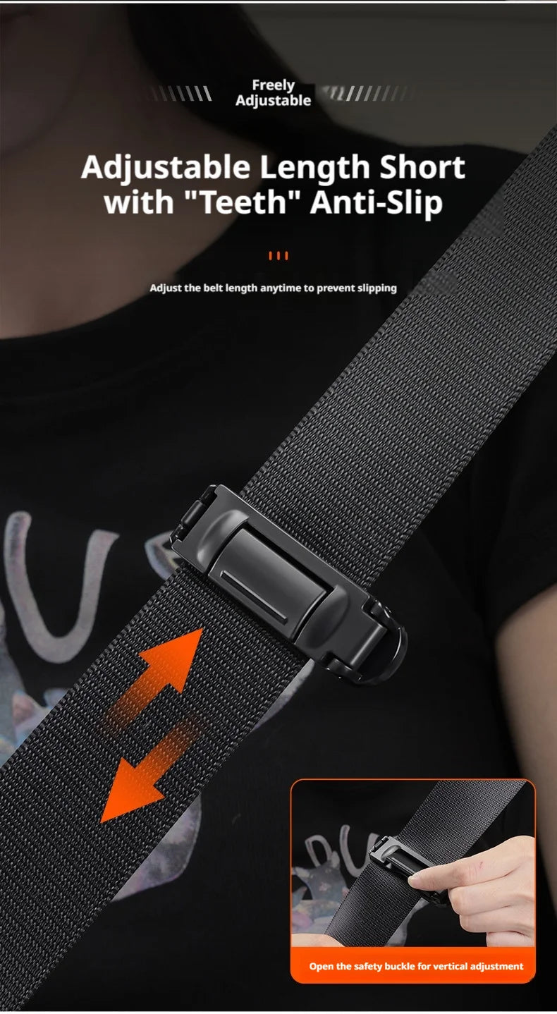 SEAMETAL Car Seat Belt Fastener Clip Flexible Adjustable Seat Belt Adjuster Universal Safty Belt Buckle