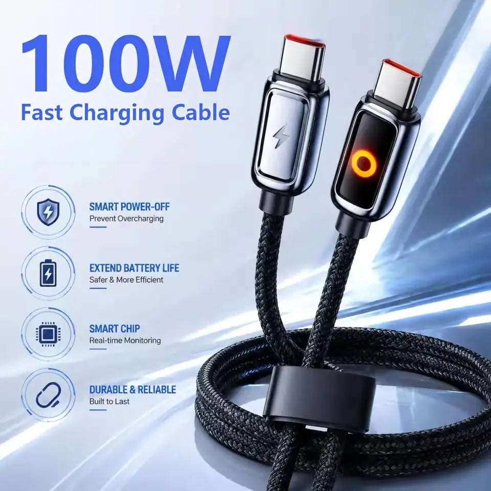 Braided USB-C Charging and Data Cable, 1m or 2m
