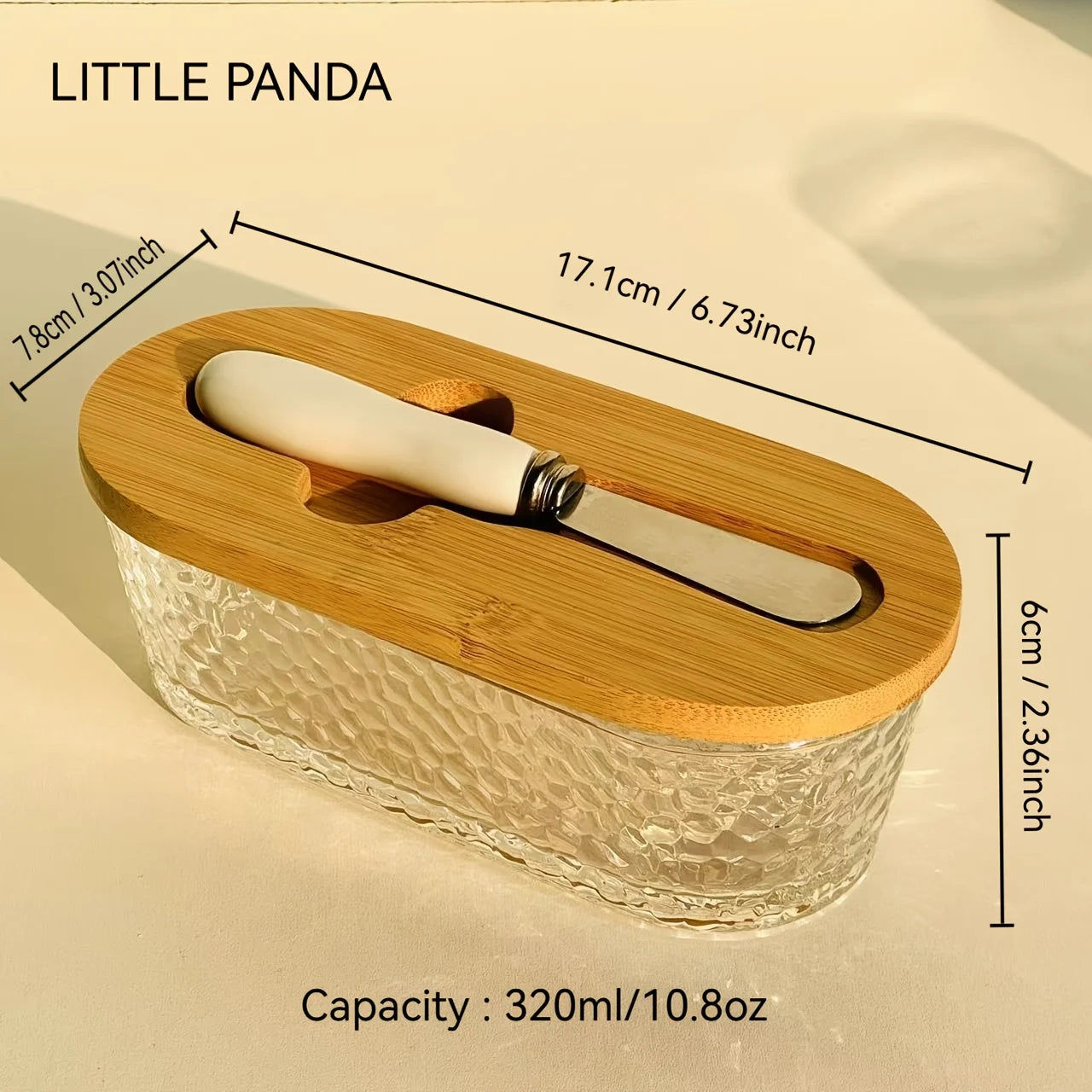 Glass Butter Dish Set with Sealed Lid