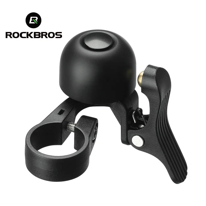 Campanello per bici ROCKBROS con clacson, manubrio in lega, suono nitido, allarme di avviso per sicurezza, accessori per biciclette MTB e strada