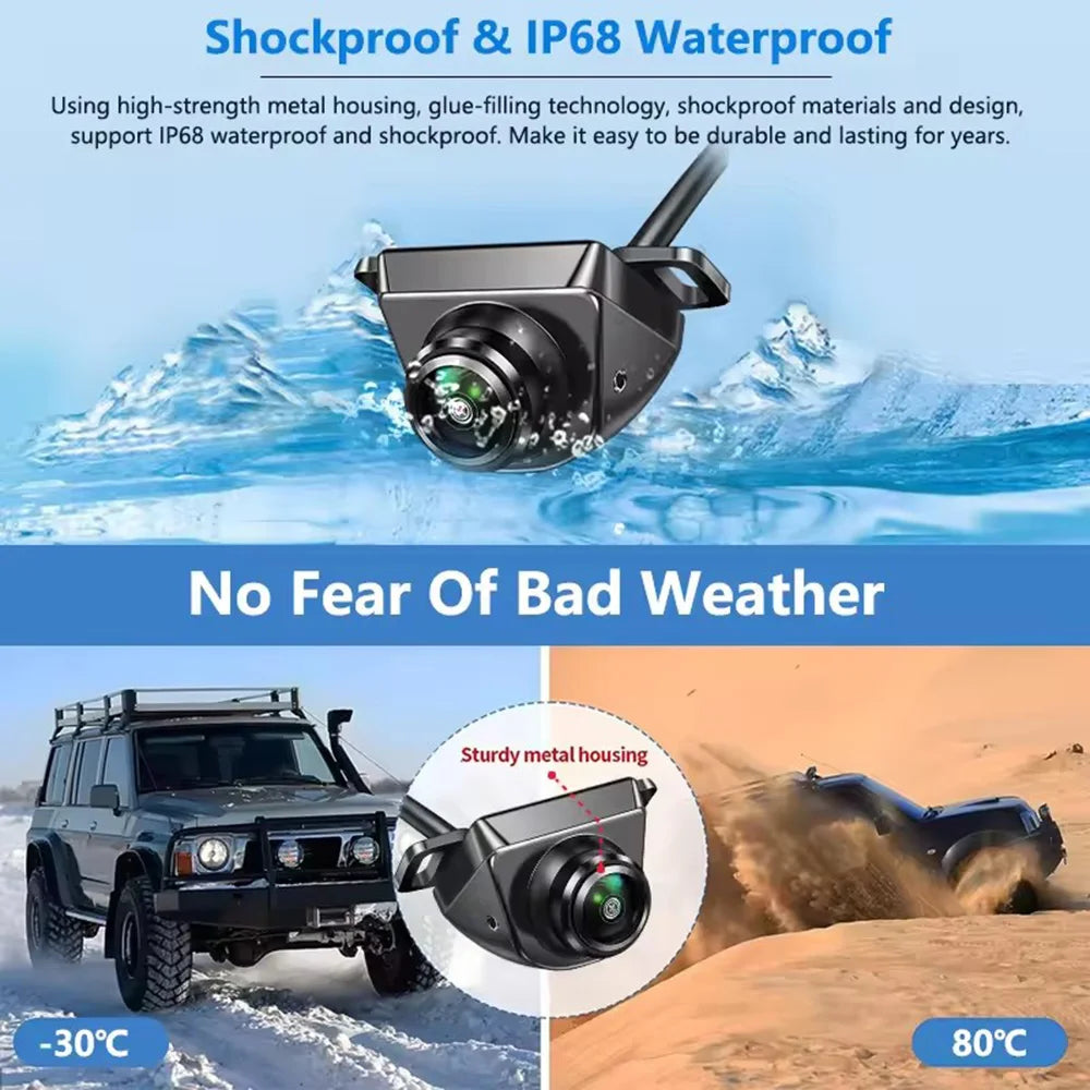 Car Rear View Camera 1080P Wide Angle Night Vision Waterproof