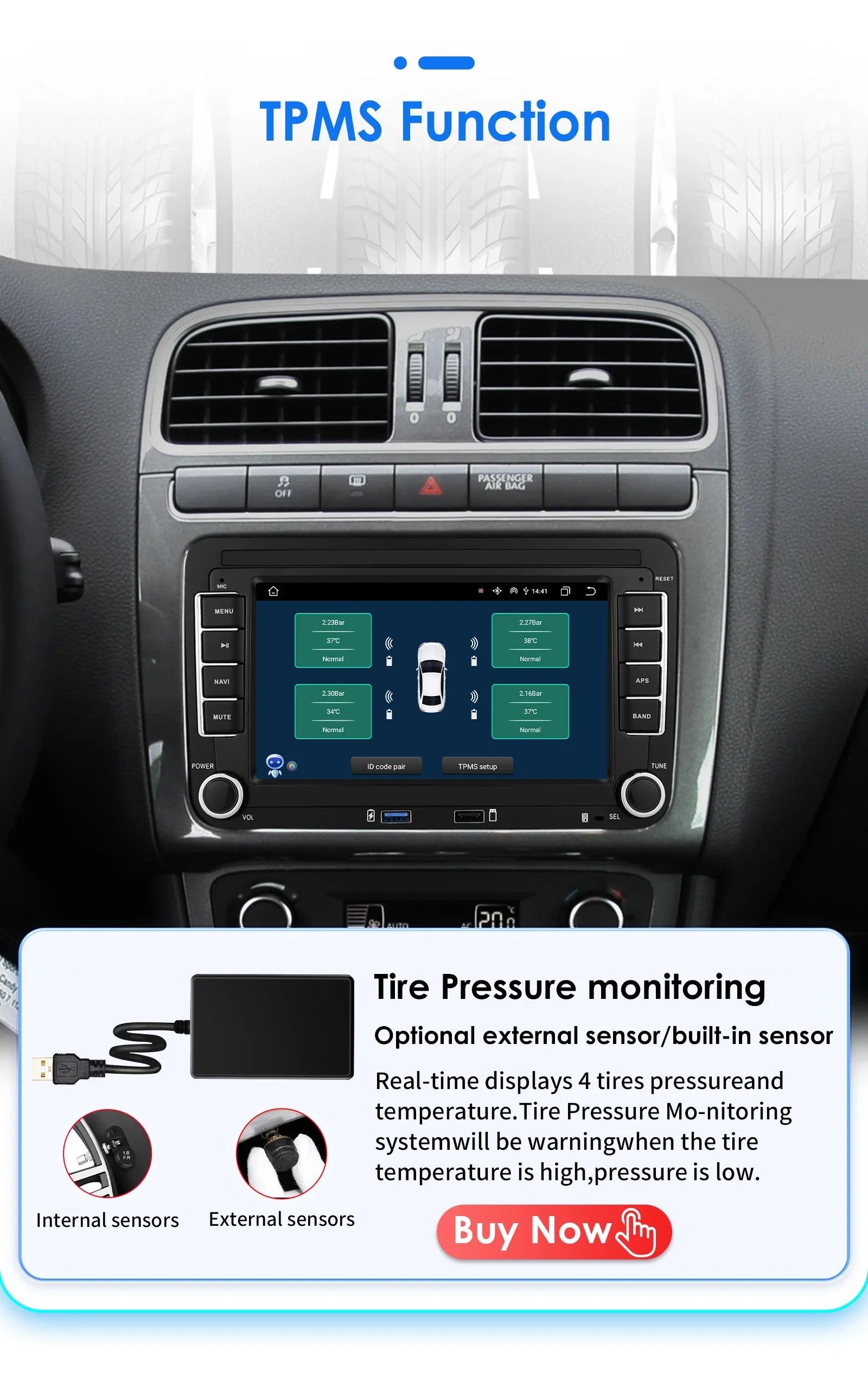 Android 13 Car Radio with CarPlay for Volkswagen Vehicles