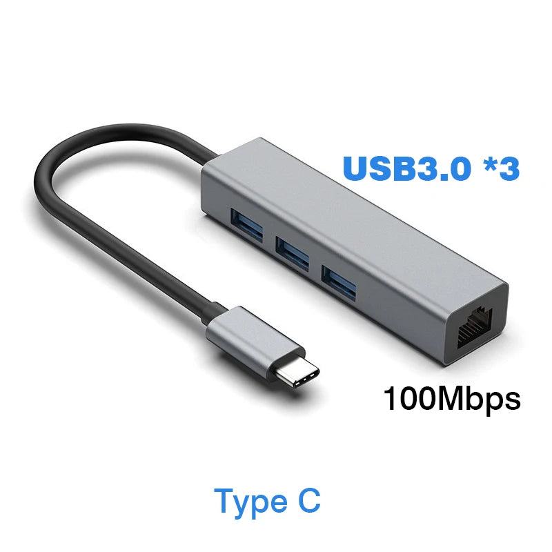 USB-Ethernetadapter en hub, verbindingsopties