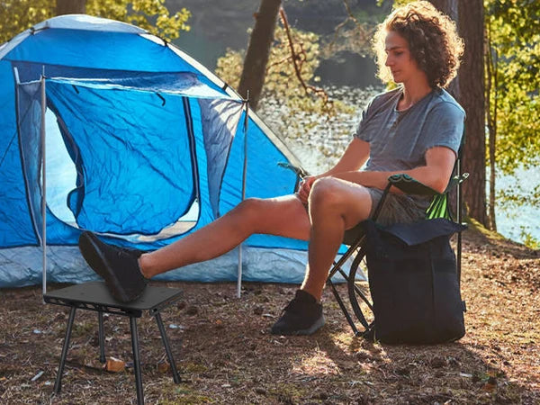 Camping Folding Stool with Aluminum Frame and Carrying Bag