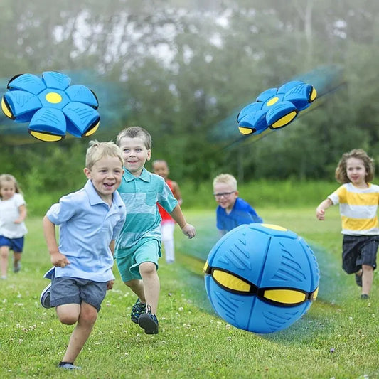 Modra žoga za leteči krožnik na prostem, starši, otroci, igrače, stopala, čarobna deformacija, pritisk, dekompresija, žogica za prezračevanje